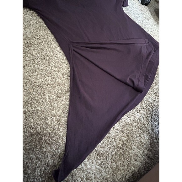 Lululemon L To The Point Long Sleeve Asymmetrical Tie T-shirt Plum No Tag - Picture 9 of 11